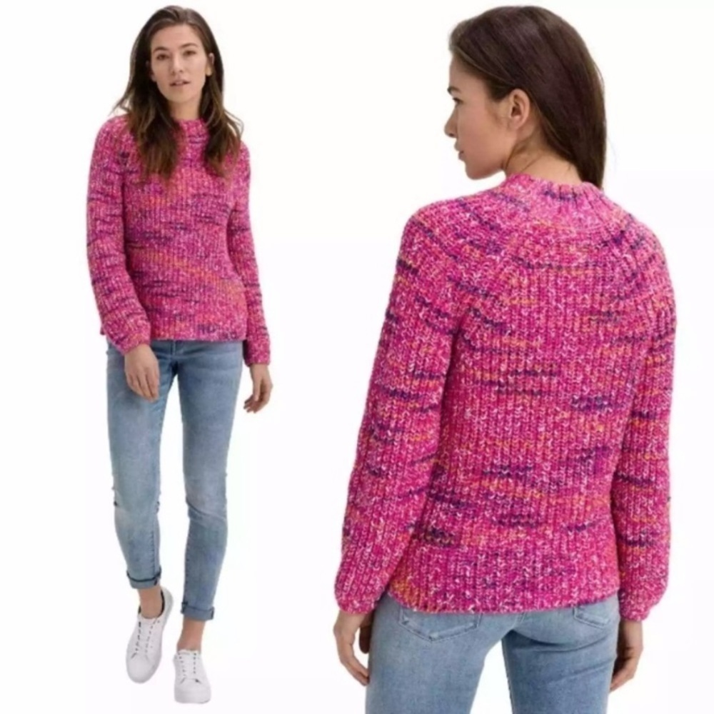 Gap Marled Pink Fuschia Crew Neck Sweater NWT Size M